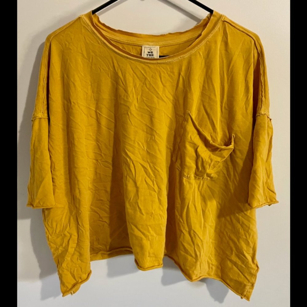 Free People We the Free loose t-shirt, Gold, Size M